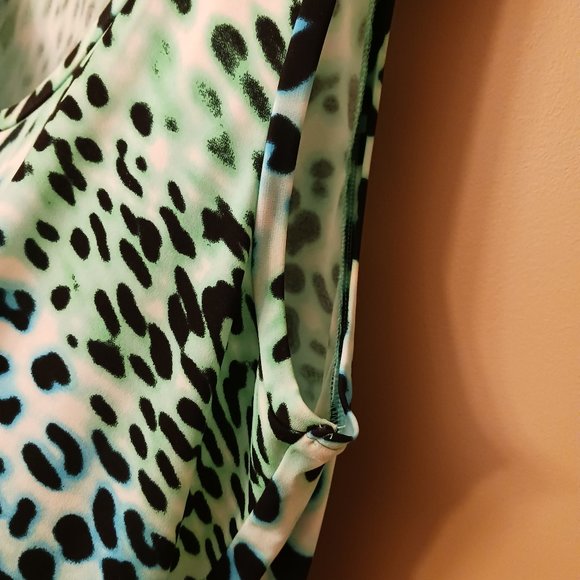 2PC summery tank & jacket set cheetah print w/3/4 sleeve Sz L EUC - Picture 6 of 9